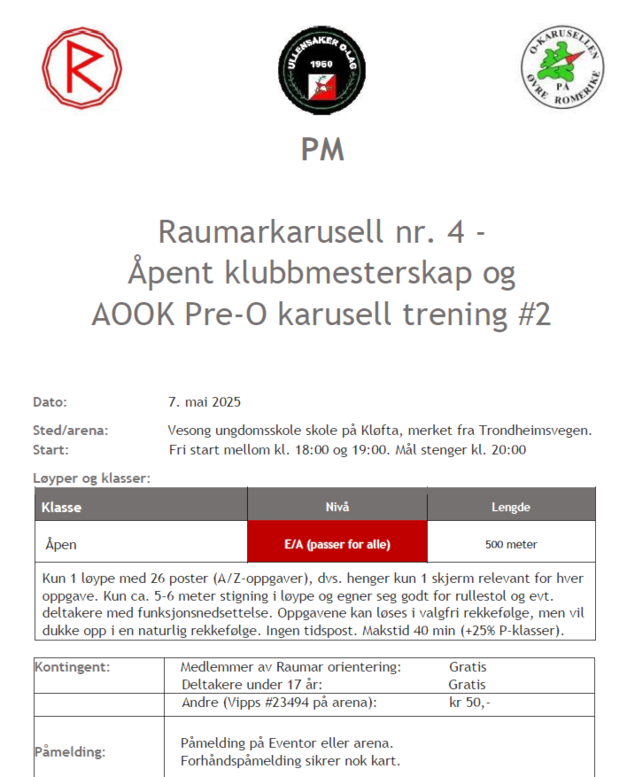 Åpent klubbmesterskap Pre-O Sprint